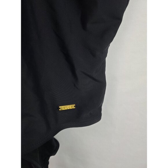 Nicole Miller Women's One Piece Swimsuit Plus Size 1X Black Sheer Swim - Picture 7 of 13